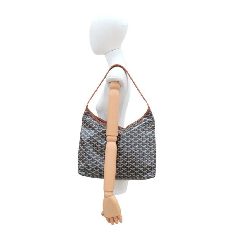 棕色 Goyardine帆布 Boheme Hobo 肩背包【GOYARD 高雅德】 BOHEMEPMLTY01CL03P-9