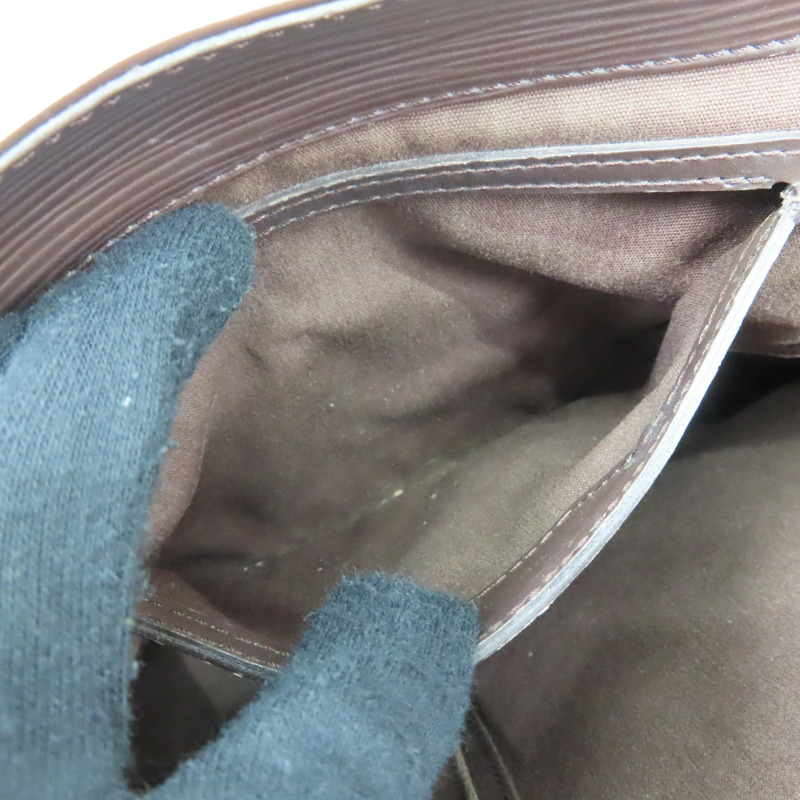 棕色 EPI牛皮 水波紋 Sac Plat PM 手提包【LOUIS VUITTON LV 路易威登】 M5274D-6