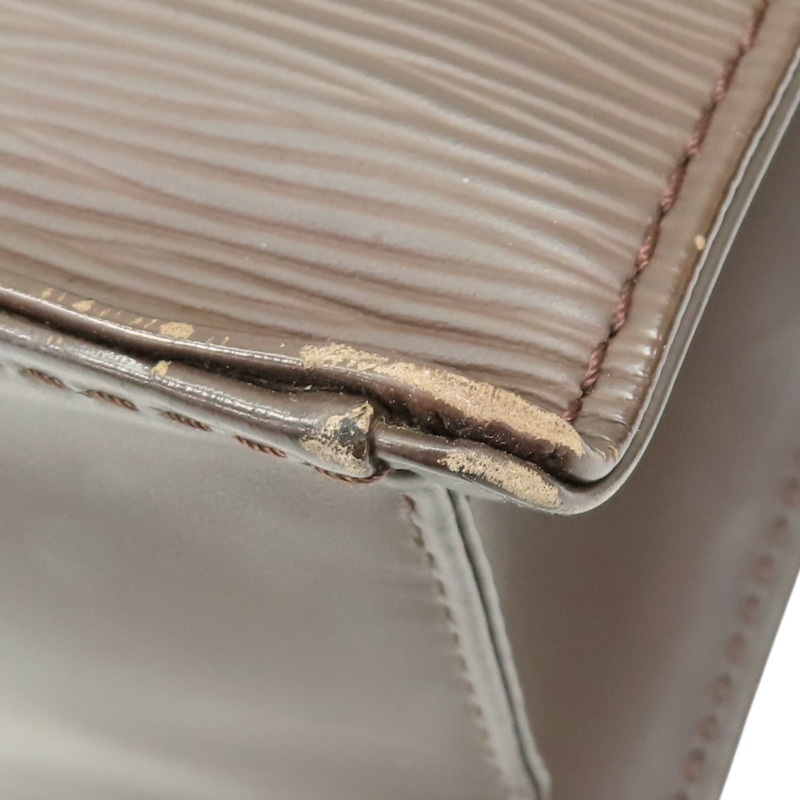 棕色 EPI牛皮 水波紋 Sac Plat PM 手提包【LOUIS VUITTON LV 路易威登】 M5274D-14