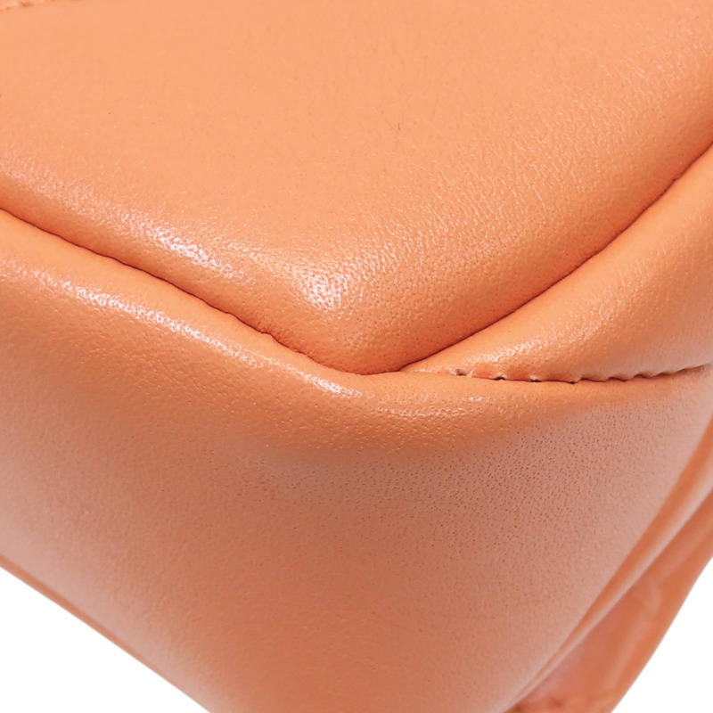 橘色 牛皮 Serpenti Cabochon Micro 肩背包【BVLGARI 寶格麗】 294186-12