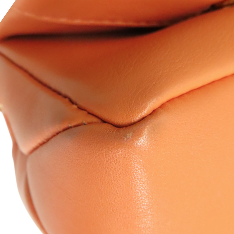 橘色 牛皮 Serpenti Cabochon Micro 肩背包【BVLGARI 寶格麗】 294186-16