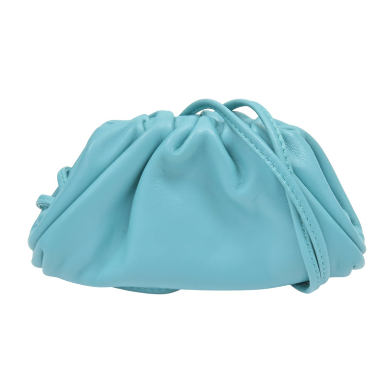 藍色羊皮 Mini Pouch 雲朵小包 肩背包【BOTTEGA VENETA BV 寶緹嘉】-0