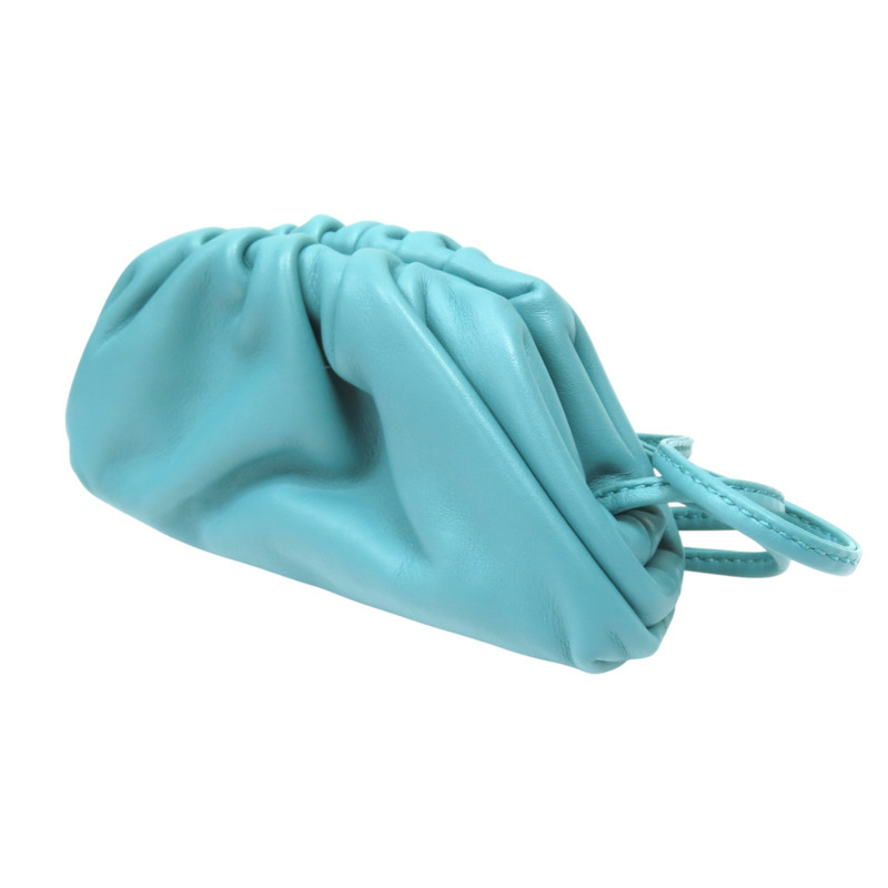 藍色羊皮 Mini Pouch 雲朵小包 肩背包【BOTTEGA VENETA BV 寶緹嘉】-2