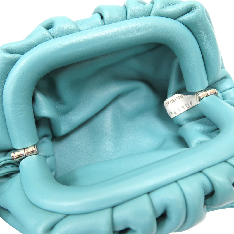 藍色羊皮 Mini Pouch 雲朵小包 肩背包【BOTTEGA VENETA BV 寶緹嘉】-4