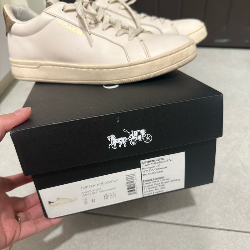 Coach 小白鞋 運動鞋 24.5 8號 38.5-13