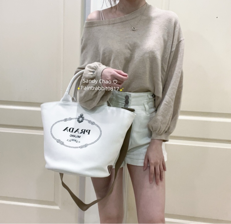 ෆ Prada 子母菜籃子包-3