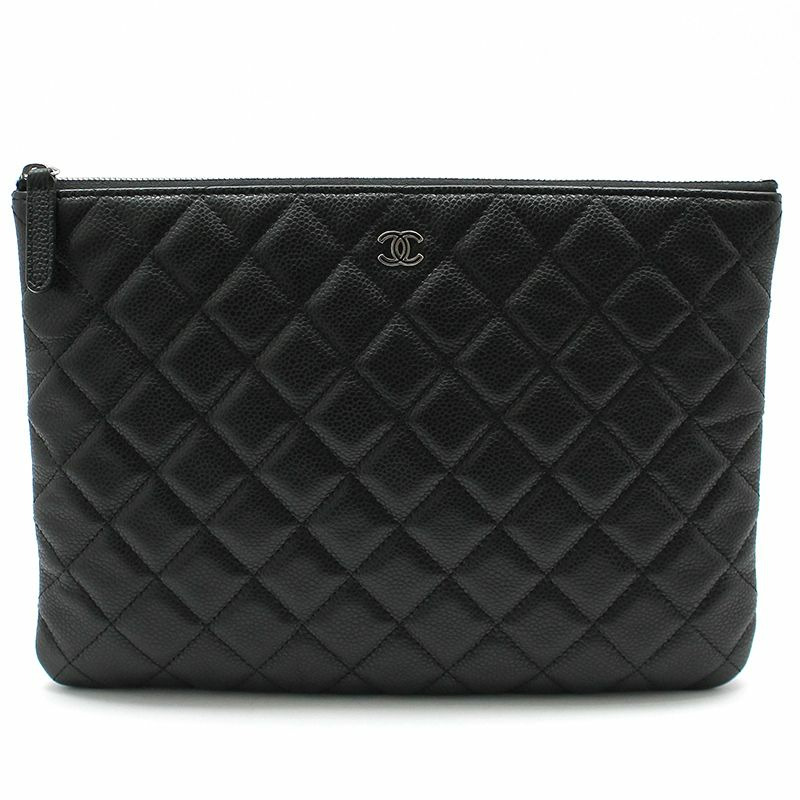 【包稅】CHANEL 黑魚子醬經典新款中型手拿包-0