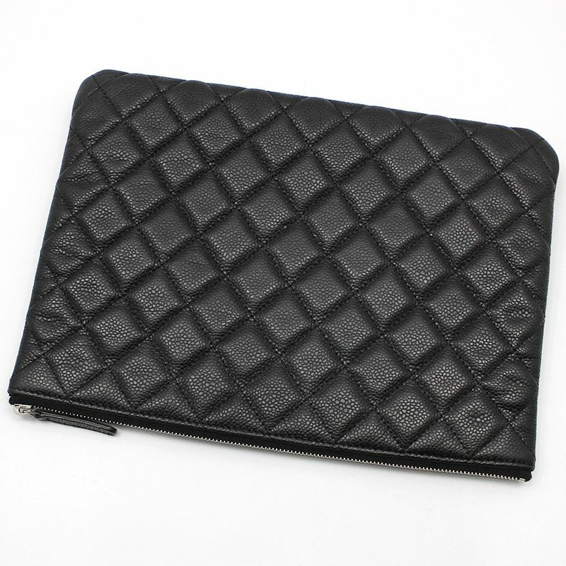 【包稅】CHANEL 黑魚子醬經典新款中型手拿包-3