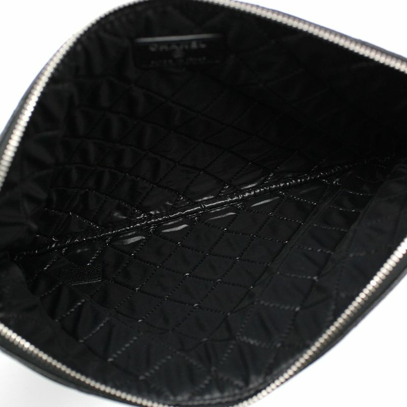 【包稅】CHANEL 黑魚子醬經典新款中型手拿包-6