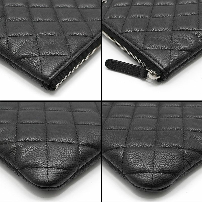 【包稅】CHANEL 黑魚子醬經典新款中型手拿包-7