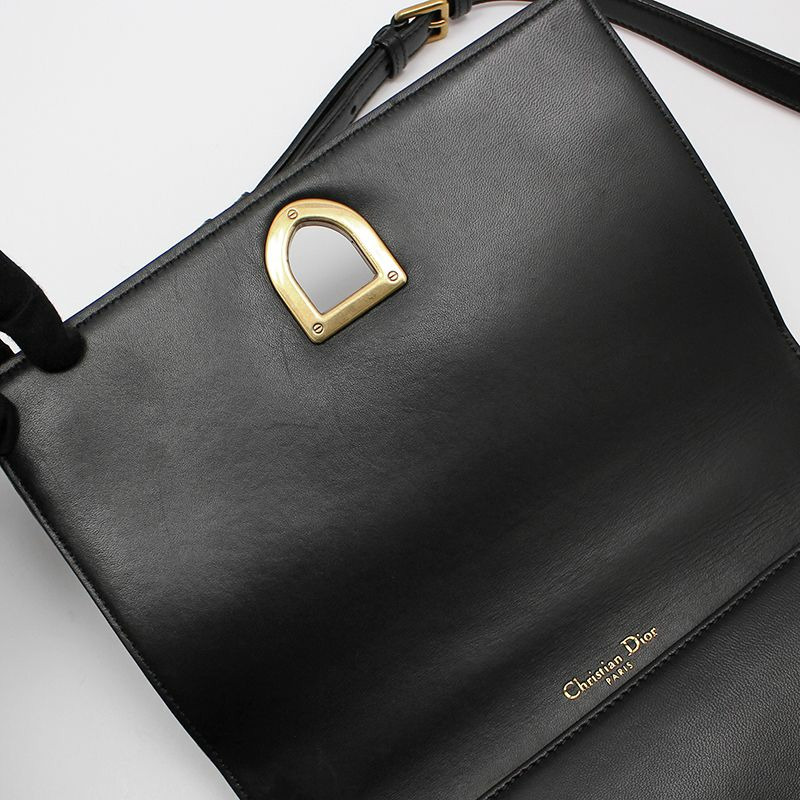 【包稅】DIOR 黑色羊皮 Diorama 單肩包-9