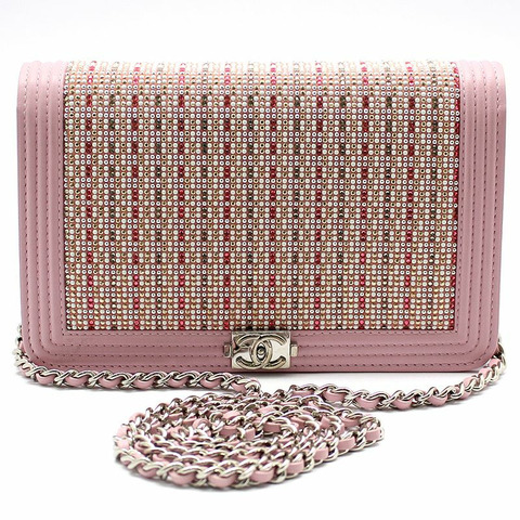 【包稅】CHANEL Cruise Line 水晶銀色 Boy WOC 斜背包