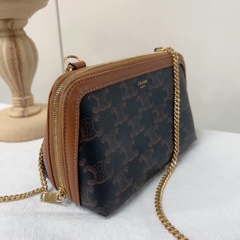 ෆ Celine 凱旋門老花貝殼包-6