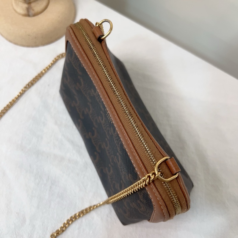 ෆ Celine 凱旋門老花貝殼包-8