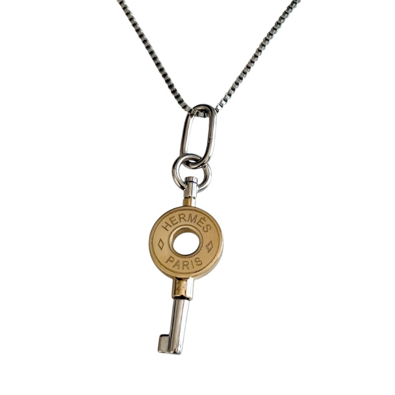 HERMES *送無品牌頸鏈* Curiosite Key Charm 鎖匙 吊咀-3