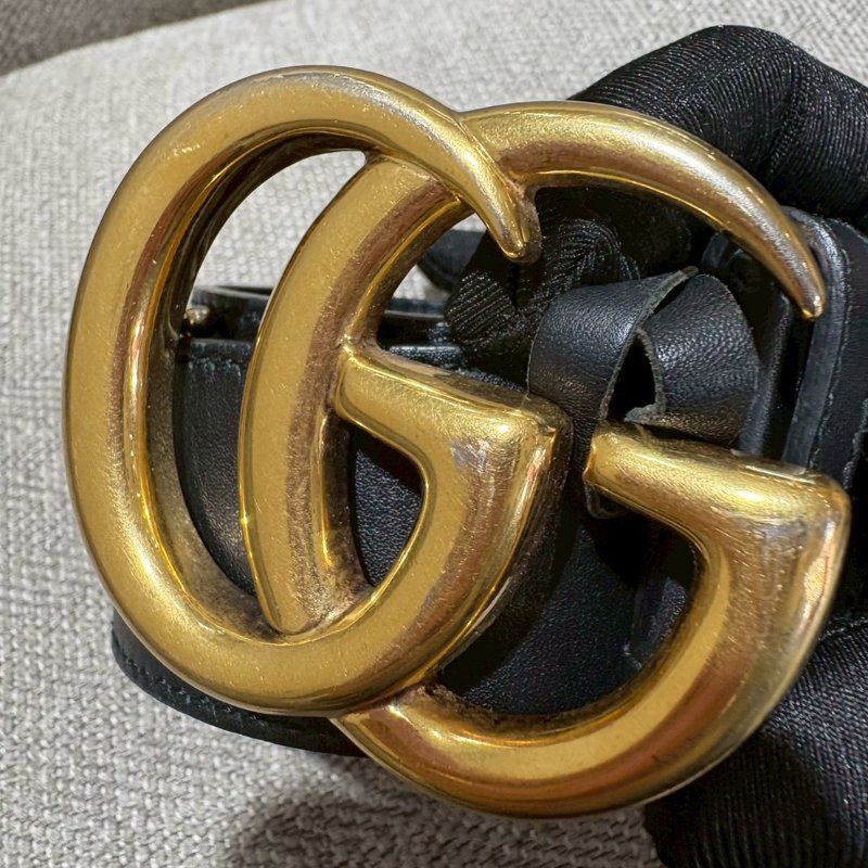 GUCCI 經典雙G皮帶-1