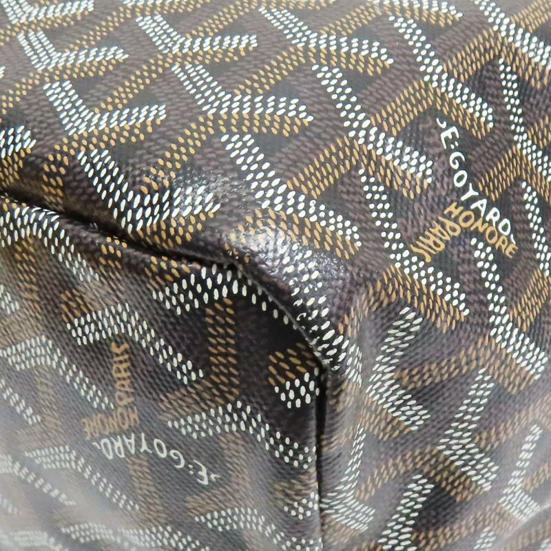棕色 Goyardine帆布 Saint Louis PM 托特包【GOYARD 高雅德】-12