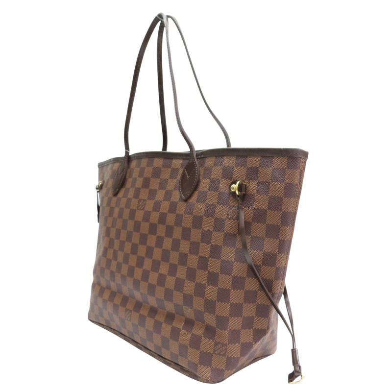 棕色 棋盤格帆布 Neverfull MM 托特包【LOUIS VUITTON LV 路易威登】 N51105-1