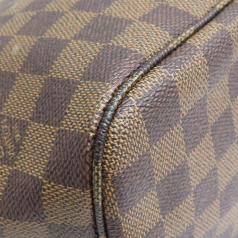 棕色 棋盤格帆布 Neverfull MM 托特包【LOUIS VUITTON LV 路易威登】 N51105-10