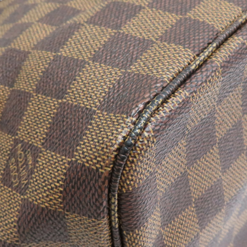 棕色 棋盤格帆布 Neverfull MM 托特包【LOUIS VUITTON LV 路易威登】 N51105-12