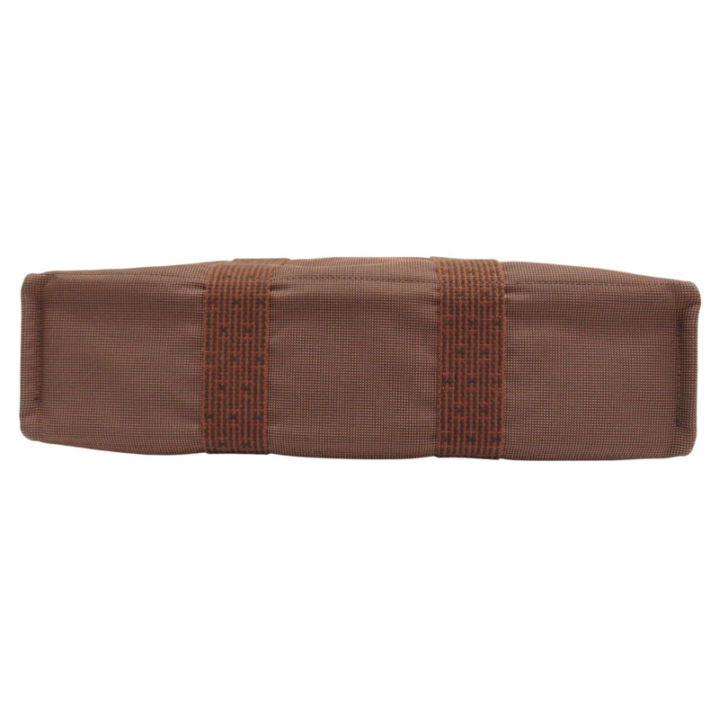 棕色 帆布 Herline MM 手提包【HERMES 愛馬仕】-3