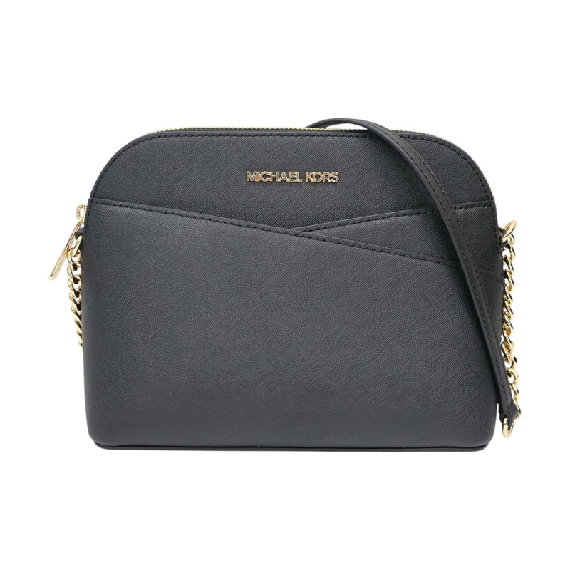 黑色牛皮 Jet Set Travel Dome 肩背包 35F1GTVC6T【MICHAEL KORS 麥可寇斯】 35F1GTVC6T-0