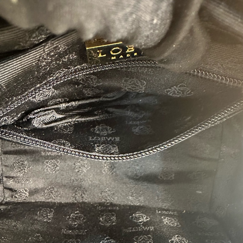 LOEWE 中古焦糖色手提方形便當包-10