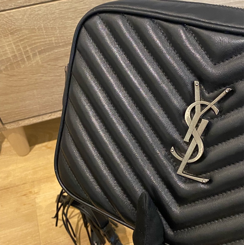 ysl 流蘇黑銀相機包/近新商品-2