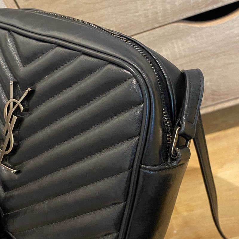 ysl 流蘇黑銀相機包/近新商品-3