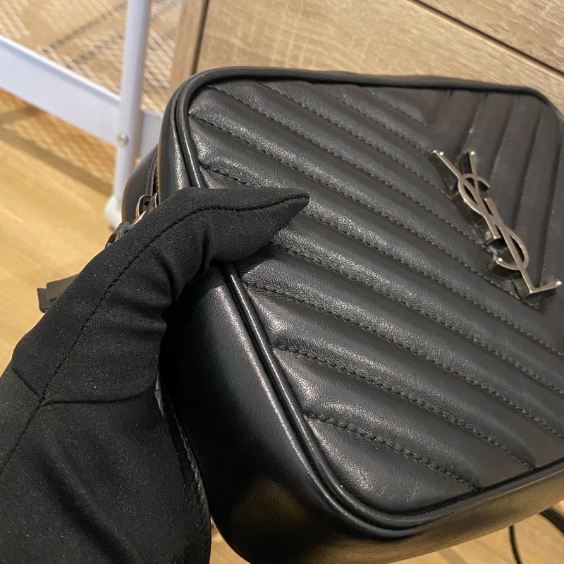 ysl 流蘇黑銀相機包/近新商品-7