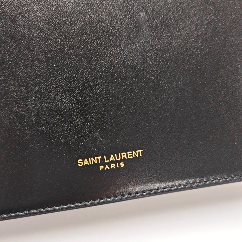 YSL黑色牛皮單肩包斜挎包金色五金可拆卸肩帶 9.8新-8