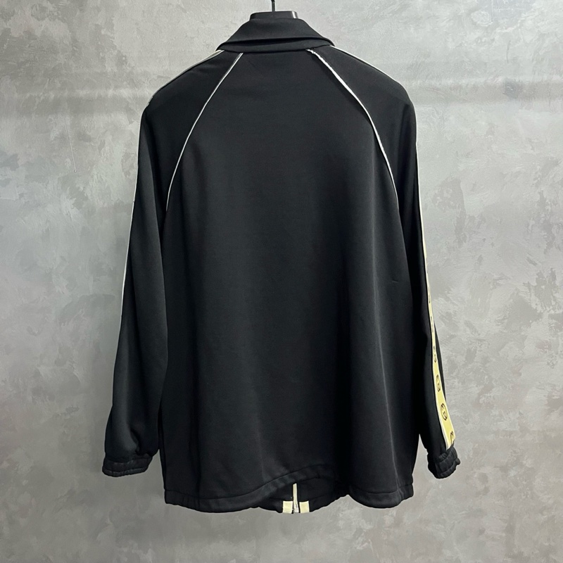 99新gucci最新款黑色側袖Logo條紋休閒長袖夾克外套  Size:Xs 碼-1