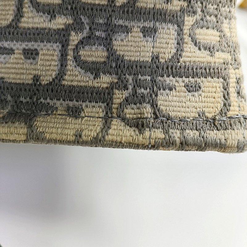 DIOR Book Tote中號灰色帆布老花刺繡手提包-10