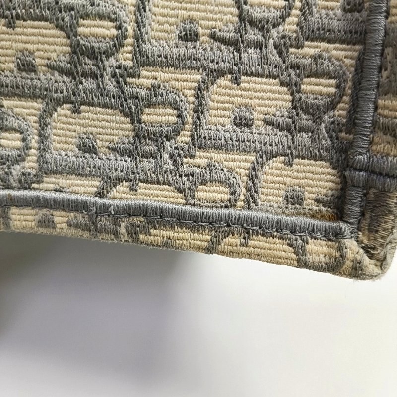 DIOR Book Tote中號灰色帆布老花刺繡手提包-12