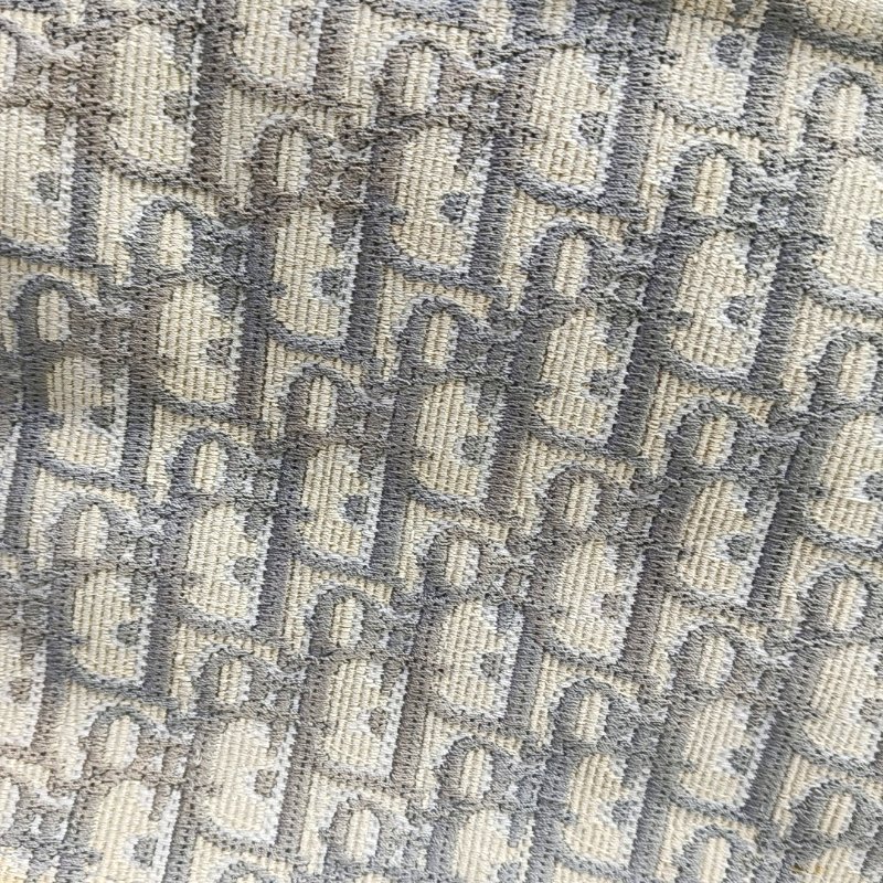 DIOR Book Tote中號灰色帆布老花刺繡手提包-14