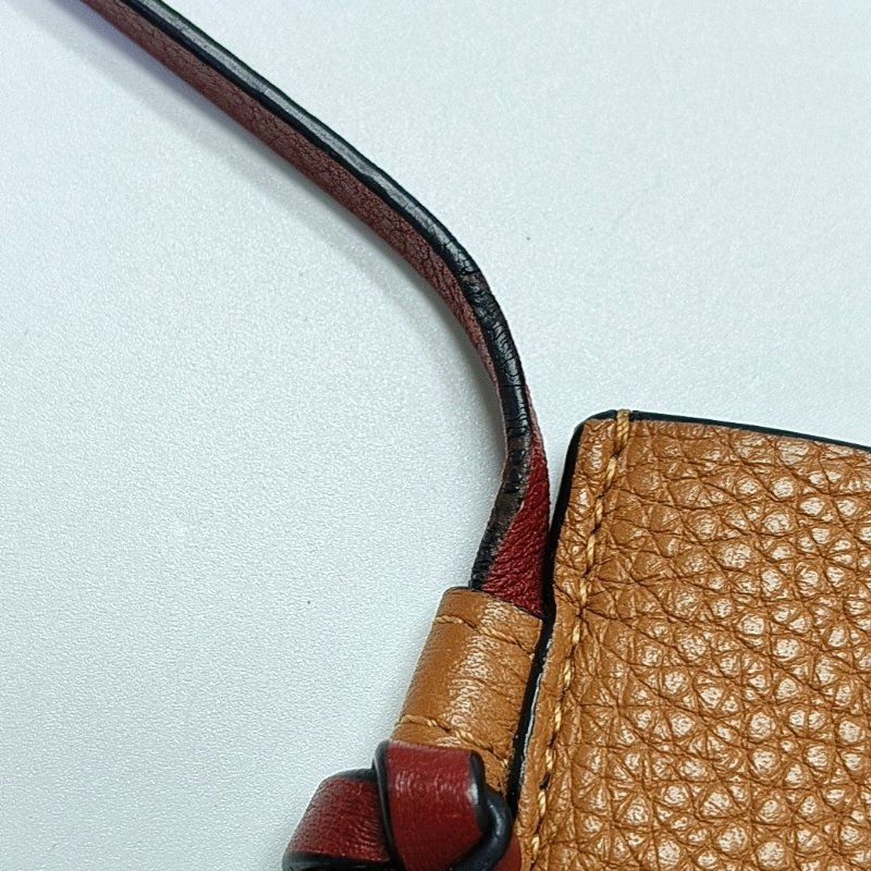 LOEWE棕色牛皮單肩包斜挎包可拆卸肩帶配件齊全-13