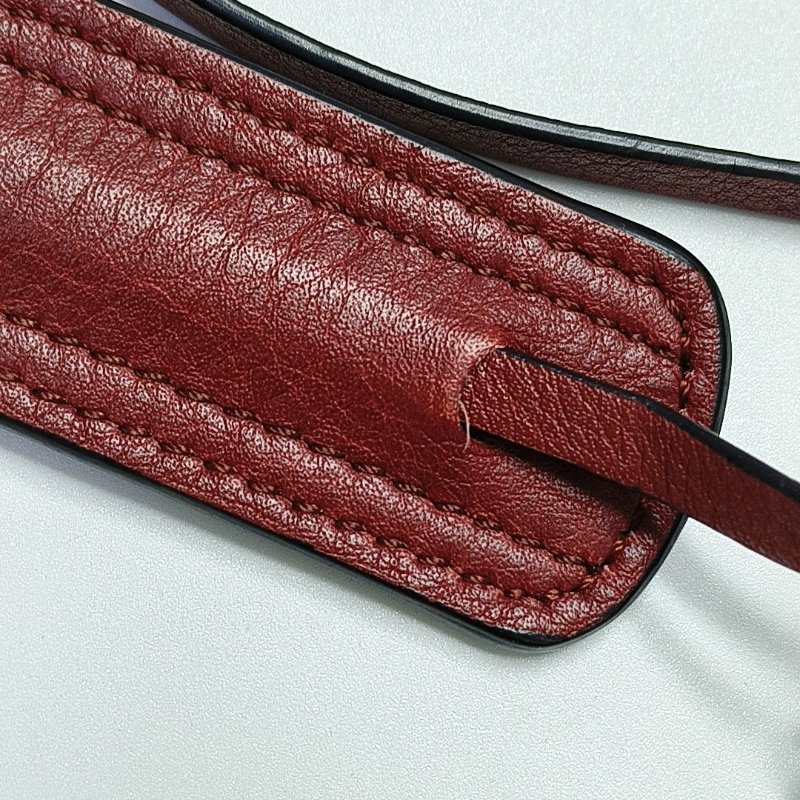 LOEWE棕色牛皮單肩包斜挎包可拆卸肩帶配件齊全-14