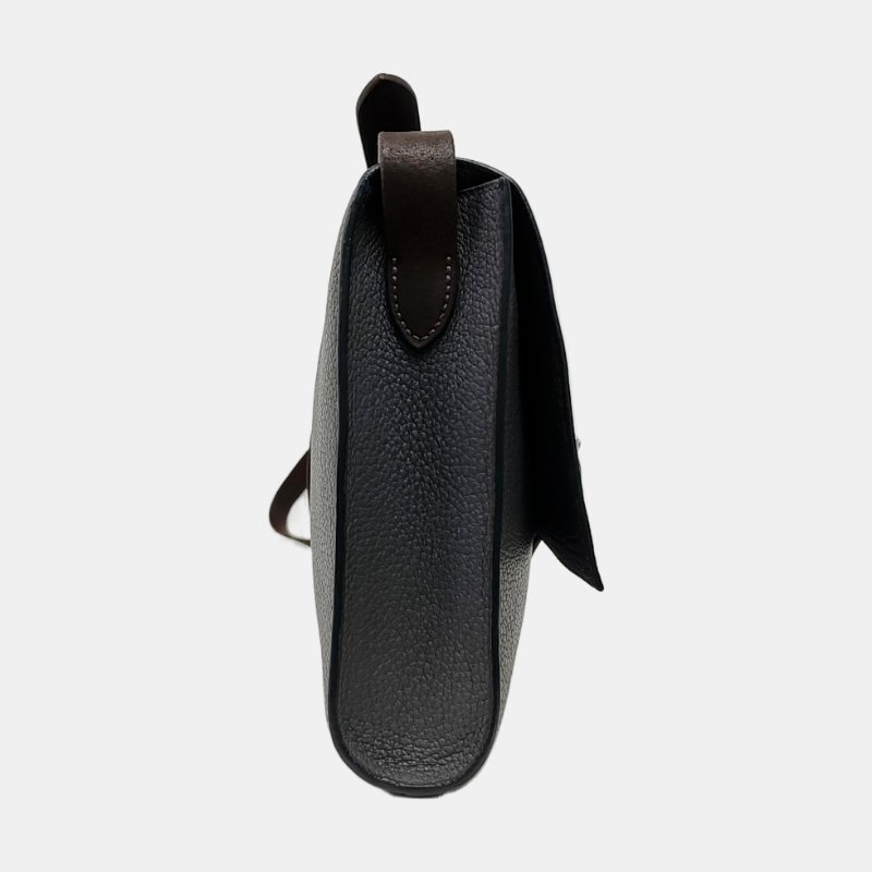 HERMES Etriviere Meeting石墨灰Fjord牛皮單肩包斜挎包銀色五金R刻中古款-3