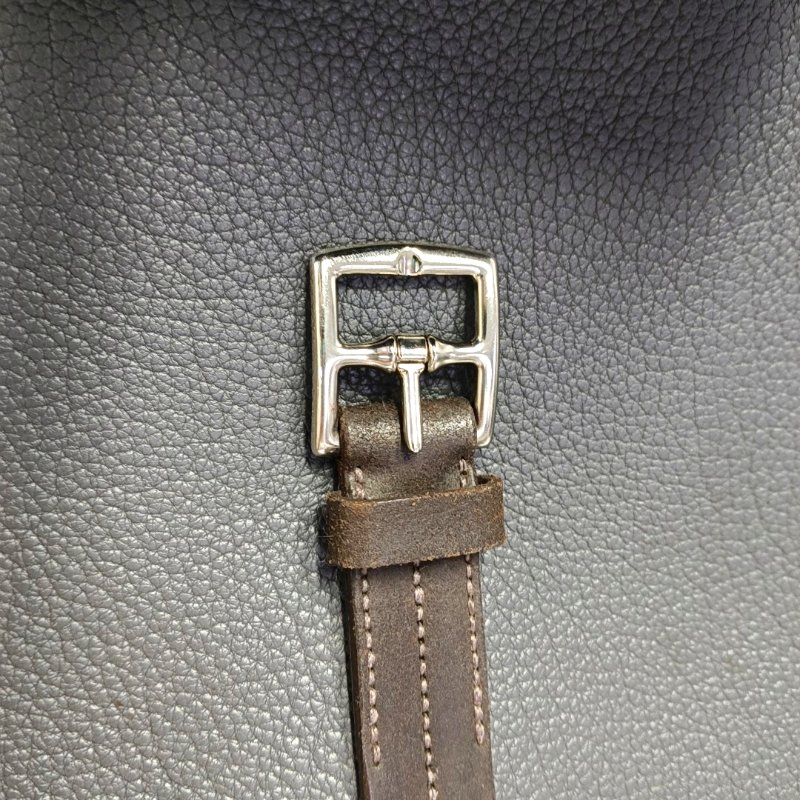 HERMES Etriviere Meeting石墨灰Fjord牛皮單肩包斜挎包銀色五金R刻中古款-8