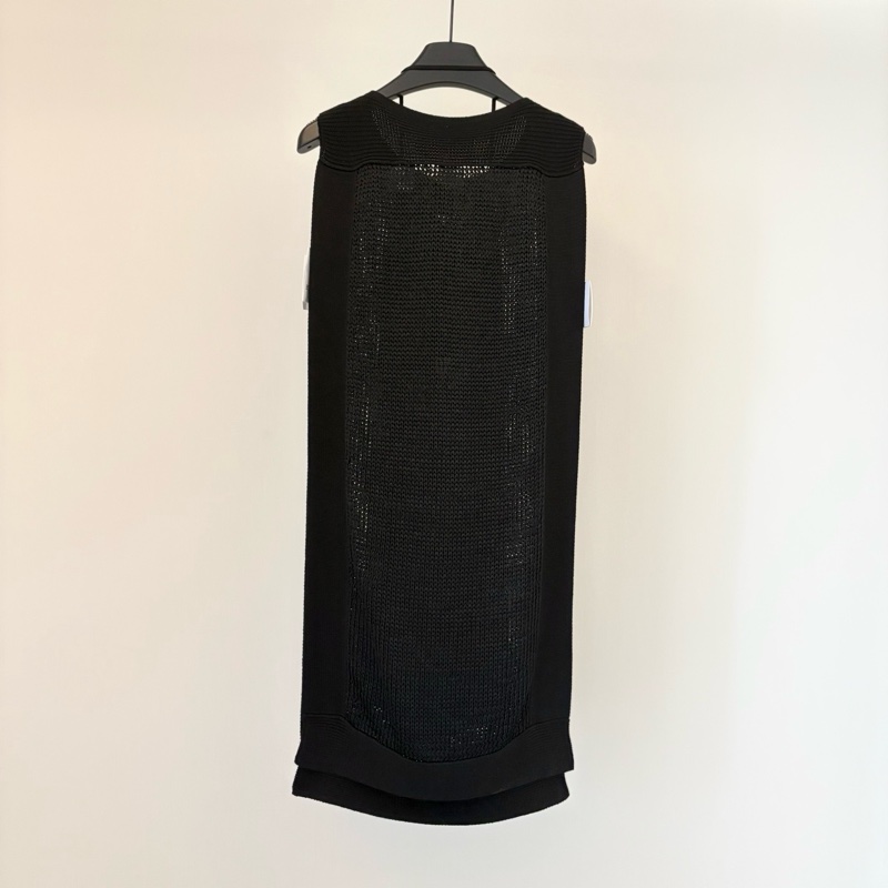闲置新 未使用 Hermes/愛馬仕/WX109316/黑色鏤空無袖裙/34碼-2