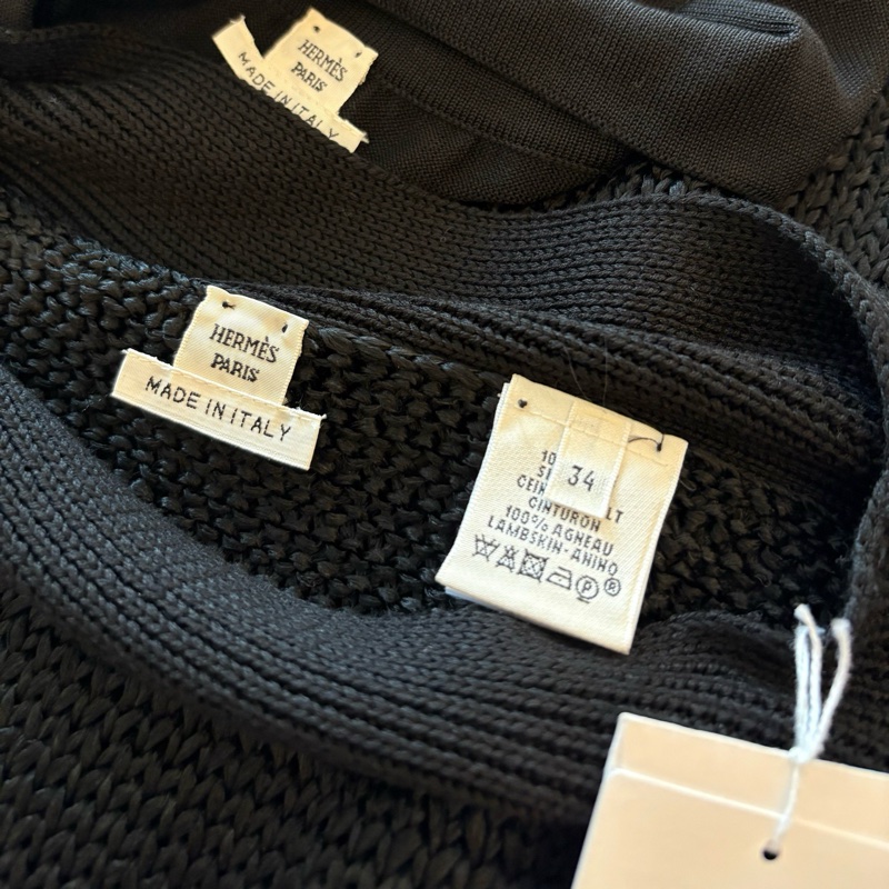 闲置新 未使用 Hermes/愛馬仕/WX109316/黑色鏤空無袖裙/34碼-5