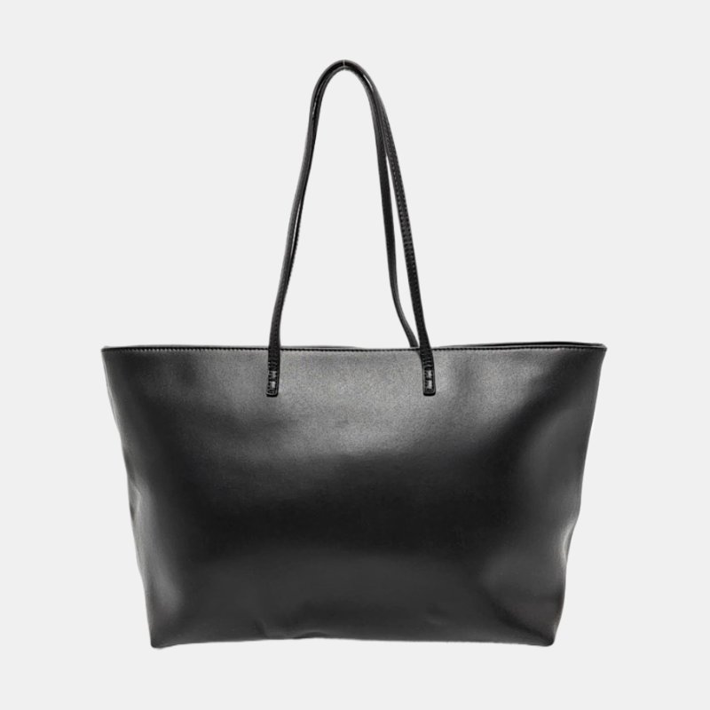 FENDI Monster中號黑色牛皮拼貼手提包-4