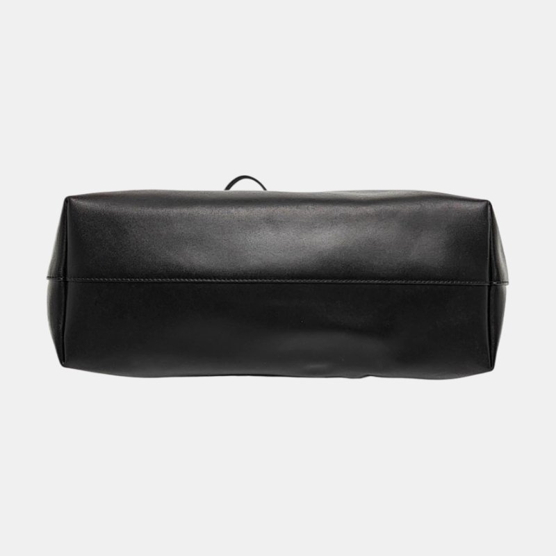 FENDI Monster中號黑色牛皮拼貼手提包-5