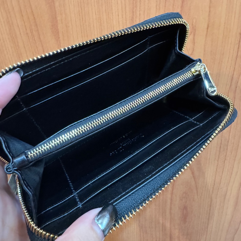 Dior LadyDior 藤格羊皮Cannage 拉鍊中夾-7