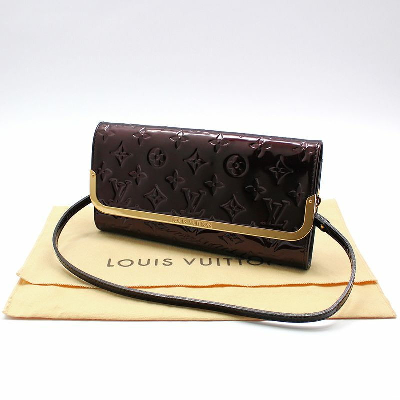 【包稅】LOUIS VUITTON Monogram Vernis Amarante Rosmore MM 手拿單肩包-1
