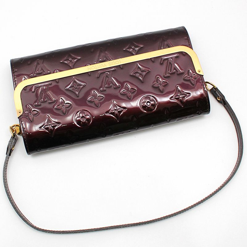 【包稅】LOUIS VUITTON Monogram Vernis Amarante Rosmore MM 手拿單肩包-2