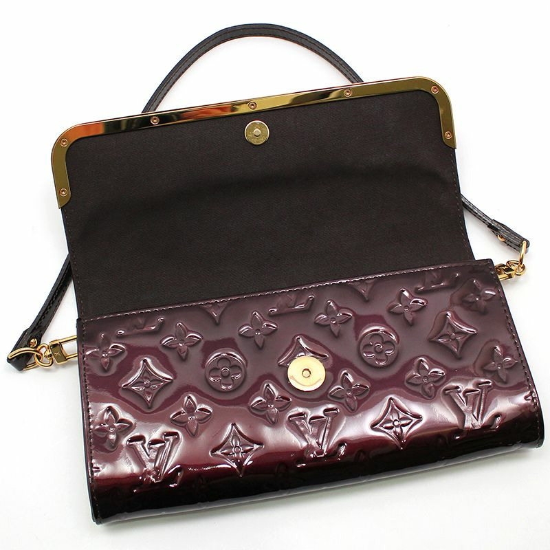 【包稅】LOUIS VUITTON Monogram Vernis Amarante Rosmore MM 手拿單肩包-6