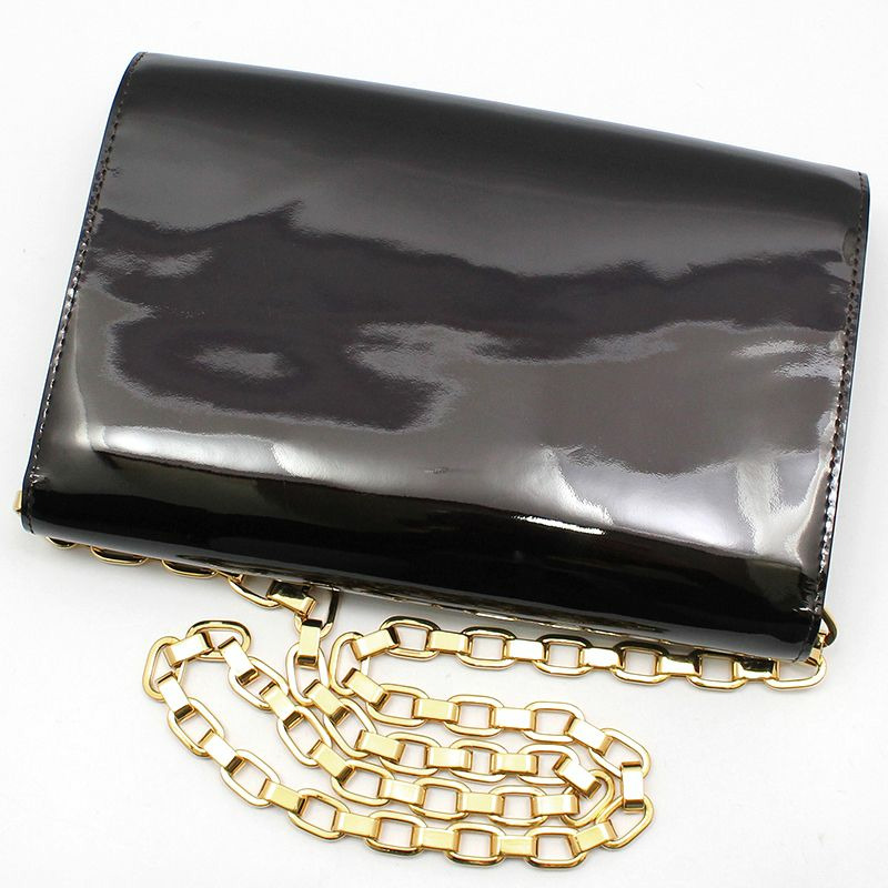 【包稅】LOUIS VUITTON Amarante Patent Louise GM 鏈條單肩包-3