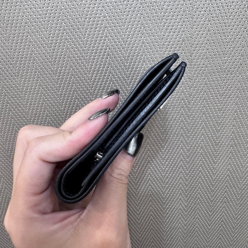 Hermes Bearn 黑銀短夾-3