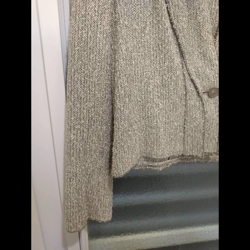 Chanel 黑白點毛織薄外套-6